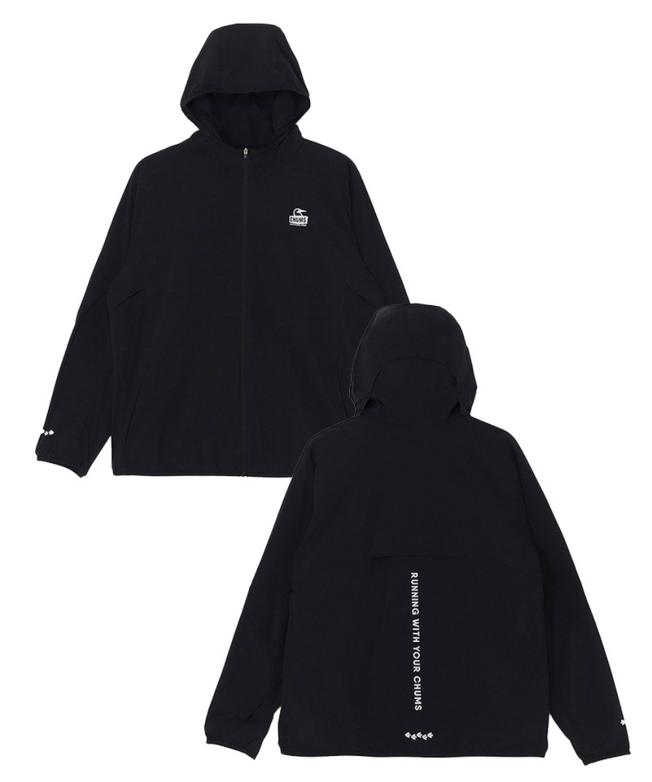 獲得ポイント135pt 8% OFF/SALE 【送料無料】チャムス(CHUMS) ウインドブレーカー ジャケット ランニングジャケット CH04-1448 メンズ Black XL