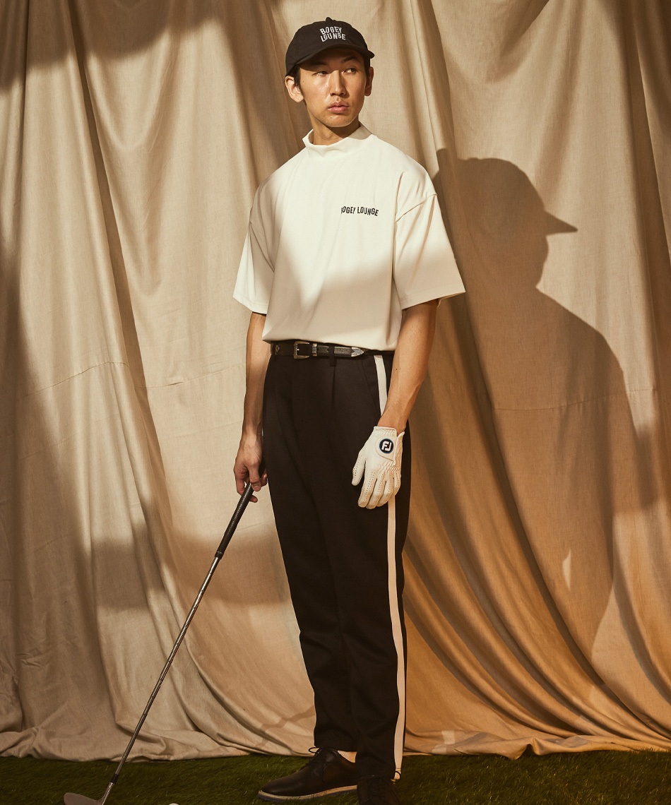 新品BOGEY LOUNGE モックネック ボギーラウンジ ビームスゴルフ 半袖 ボギーラウンジ BOGEY LOUNGE ゴルフウェア 半袖シャツ メンズ