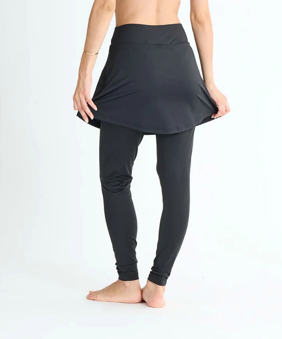 alo スカート付きブラックレギンス ロキシー(ROXY) スイムインナー SKIRT LEGGINGS ウィメンズ スカート