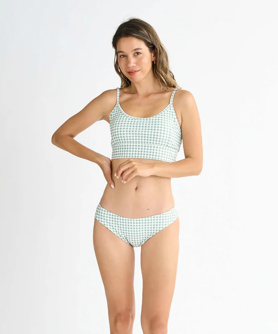 サイズ豊富/ROXY Gingham縦長三角ビキニ上下セット ロキシー(ROXY) 水着 ビキニ PICNIC GINGHAM ウィメンズ 長袖