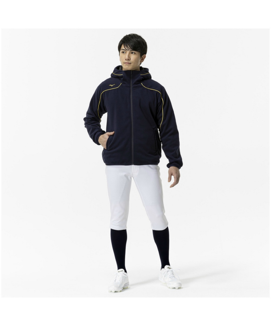 ミズノ(MIZUNO) 野球 フリース パーカー フリースフーディ 厚手