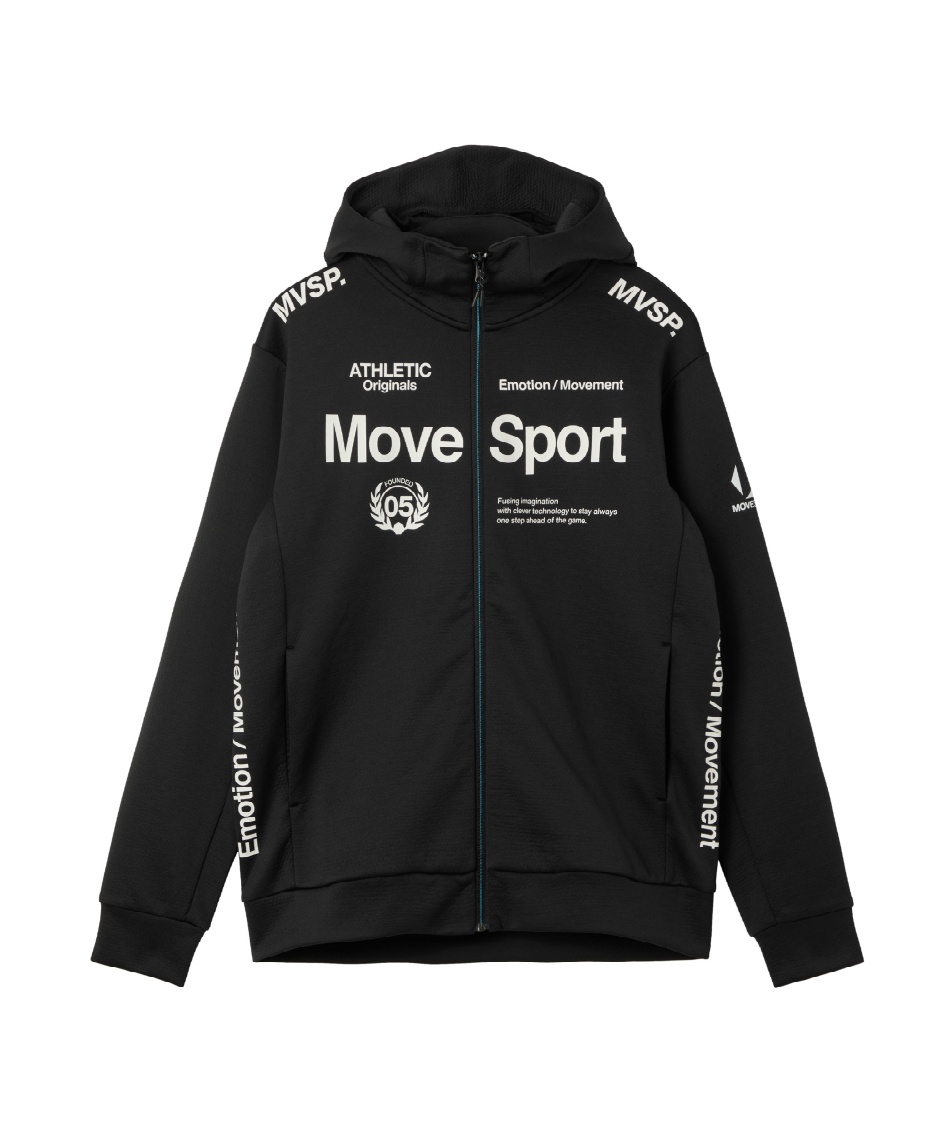 �l���|�C���g82pt 24% OFF�^SALE �y���������z���[�u�X�|�[�c(MoveSport) �X�E�F�b�g�W���P�b�g ACTIVE SUITS �I�[�Z���e�B�b�N �X�E�F�b�g �t�[�f�B�[ ST5FSW40M �����Y BK00 L