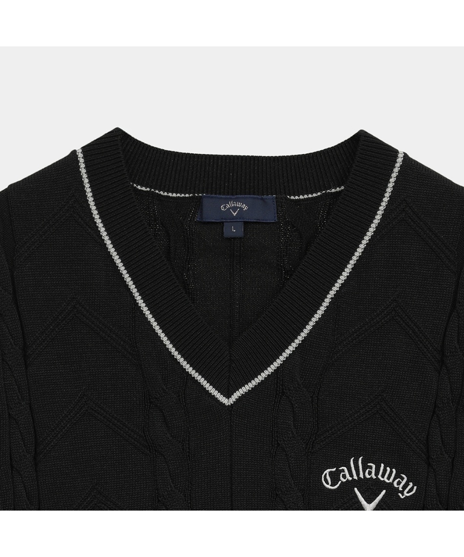 キャロウェイ(Callaway) ゴルフウェア ニットベスト Vネックケーブル