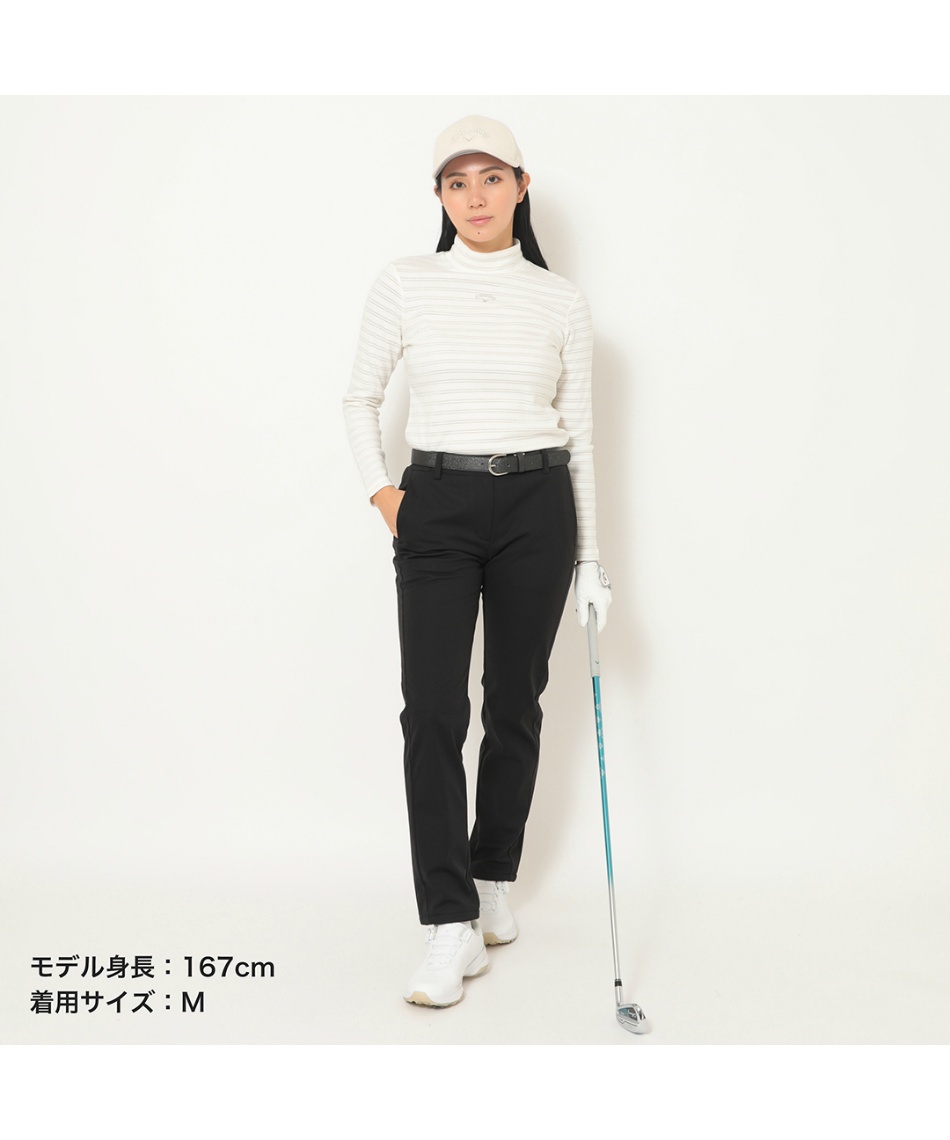 キャロウェイ(Callaway) ゴルフウェア 長袖シャツ 裏起毛ラメボーダー