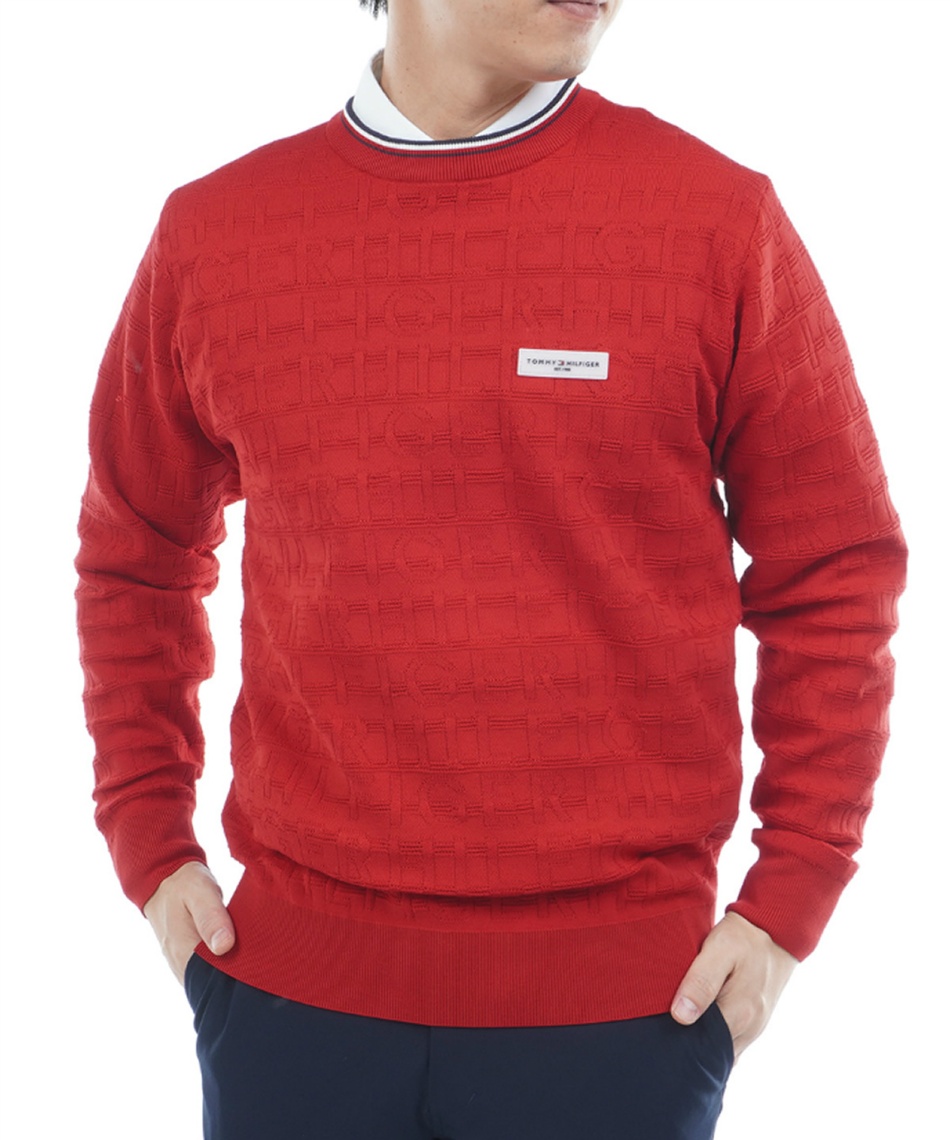 l|Cg150pt yzg~[qtBK[St(TOMMY HILFIGER GOLF) StEFA Z[^[ SWK[h N[lbNjbg THMA564 y2025NH~fz Y 40RED L