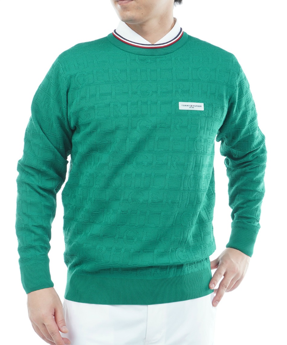 l|Cg150pt yzg~[qtBK[St(TOMMY HILFIGER GOLF) StEFA Z[^[ SWK[h N[lbNjbg THMA564 y2025NH~fz Y 60GRN L