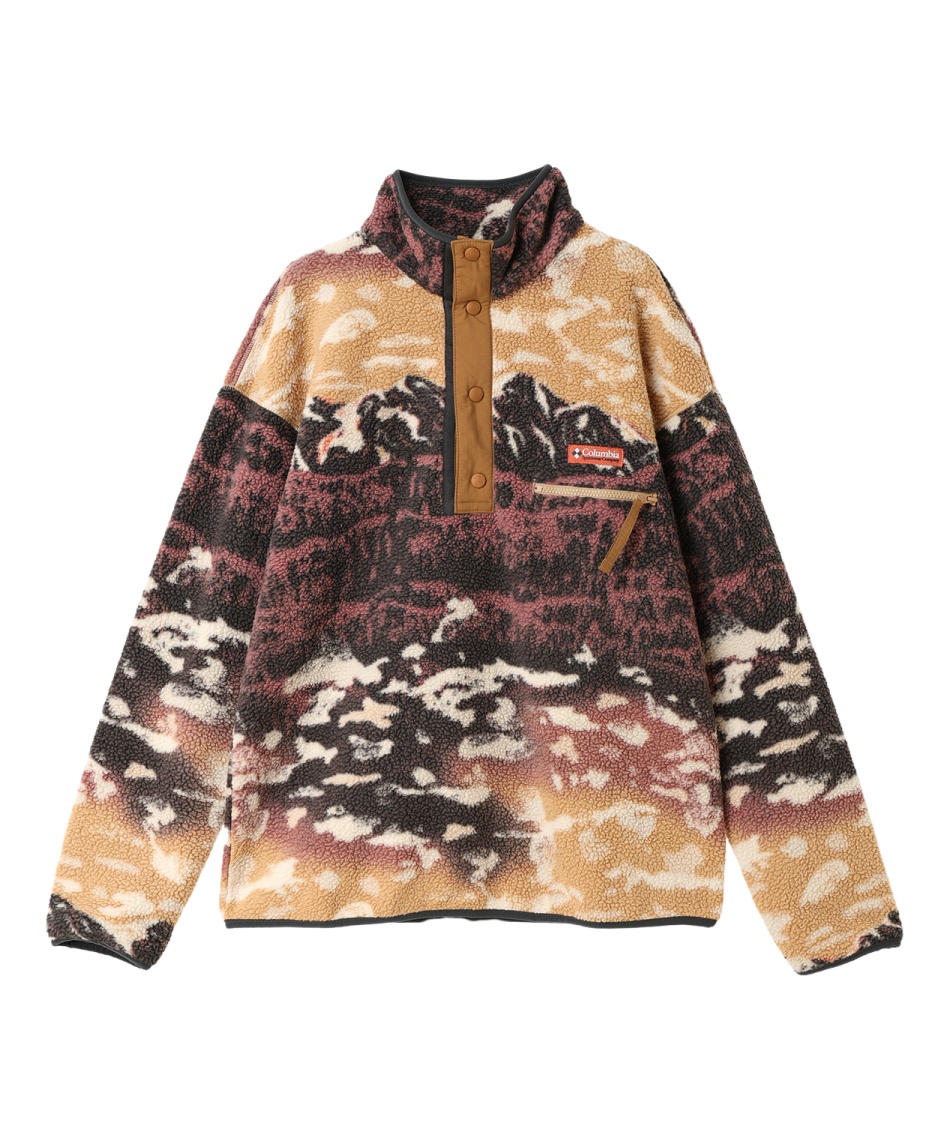 フリース ジャケット ヘルヴェティアII プリントハーフスナップ