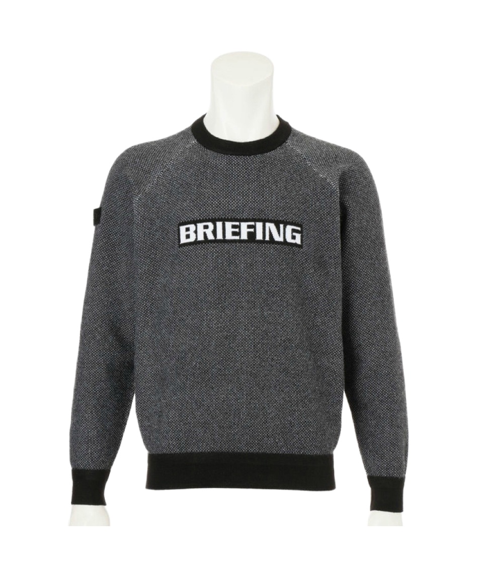 l|Cg270pt yzu[tBO(BRIEFING) 0 BIRDS EYE LOGO CREWNECK KNIT o[YAC S N[lbNjbg BRG253M33 Y 010BLACK M