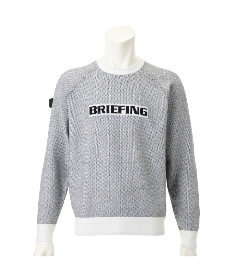 l|Cg270pt yzu[tBO(BRIEFING) 0 BIRDS EYE LOGO CREWNECK KNIT o[YAC S N[lbNjbg BRG253M33 Y 000WHITE XL