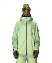 686✖︎HUF フリース　Lサイズ ライトグリーン シックスエイトシックス(686) スノーボードウェア ジャケット HUF