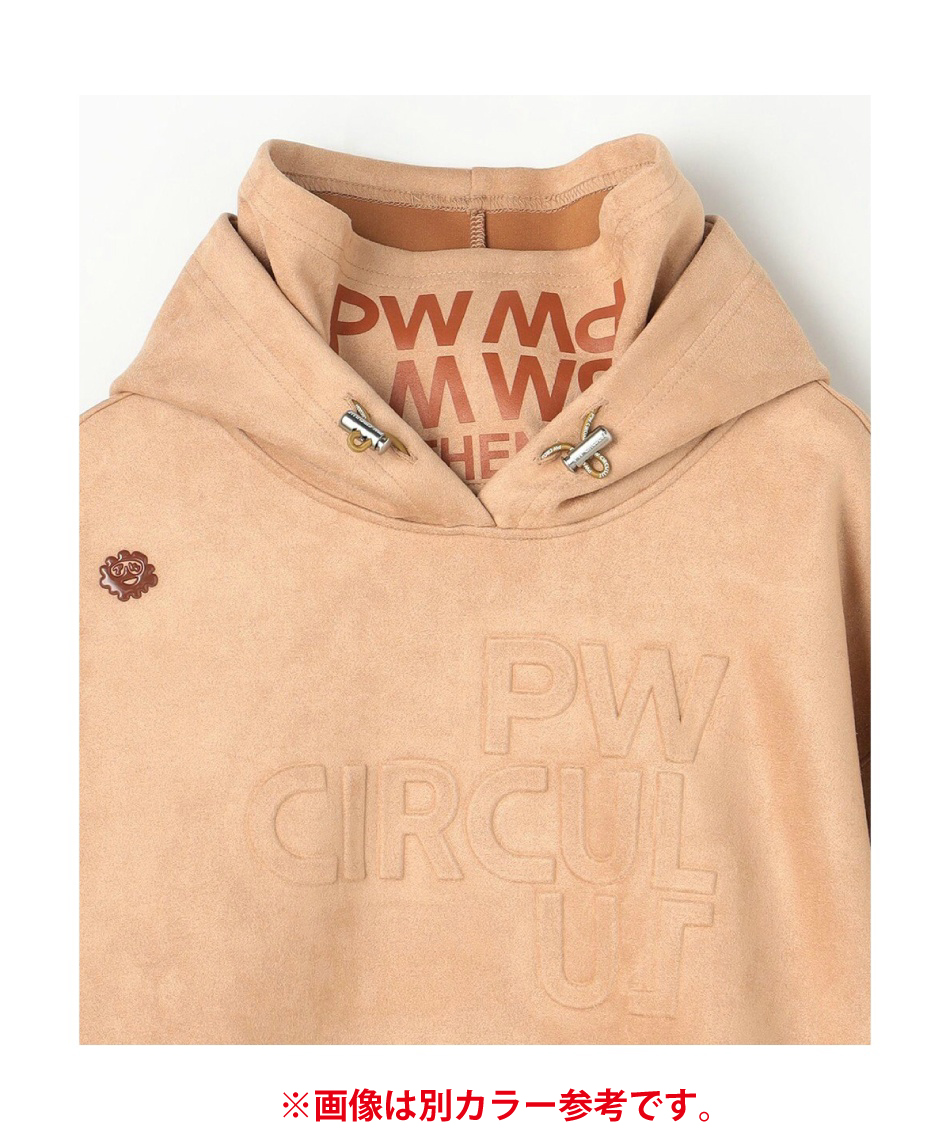 PW CIRCULUS スエード調パーカー ピーダブリュサーキュラス(PW CIRCULUS) ゴルフウェア スウェット