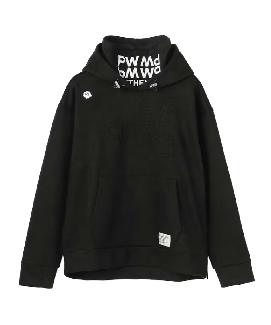 獲得ポイント170pt 【送料無料】ピーダブリュサーキュラス(PW CIRCULUS) ゴルフウェア スウェット スエードライク デタッチャブルフーディ TOPQGW0404 【2025年秋冬モデル】 レディース 005 M(1)