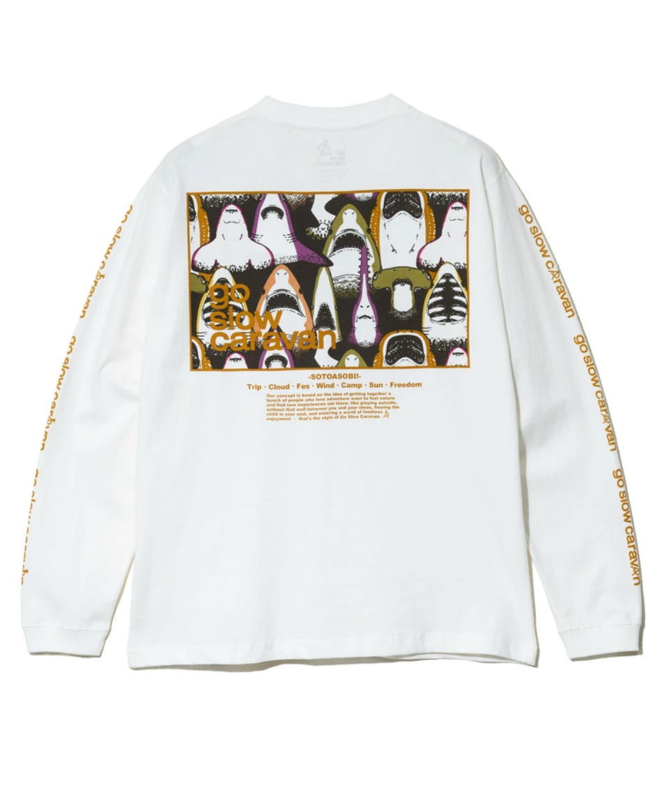 ゴースローキャラバン(Go Slow Caravan) Tシャツ 長袖 USA/C スクエア