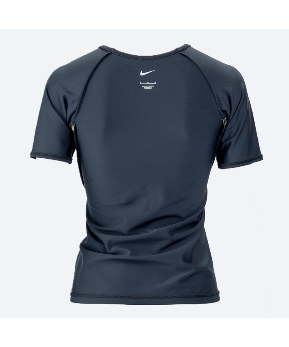 Nike スポーツ用水着 M グレー/ネイビー ナイキ(NIKE) フィットネス水着 セパレート フルジップ半袖セパレーツ