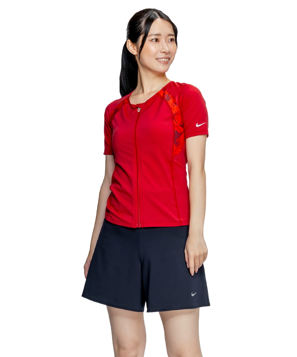 ナイキ(NIKE) フィットネス水着 セパレート フルジップ半袖セパレーツ