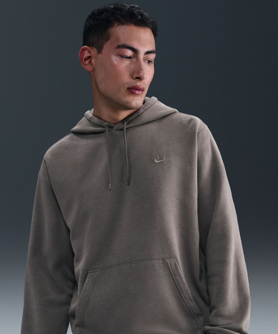 ナイキ(NIKE) スウェットパーカー CLUB 総柄裏起毛フードスウェット