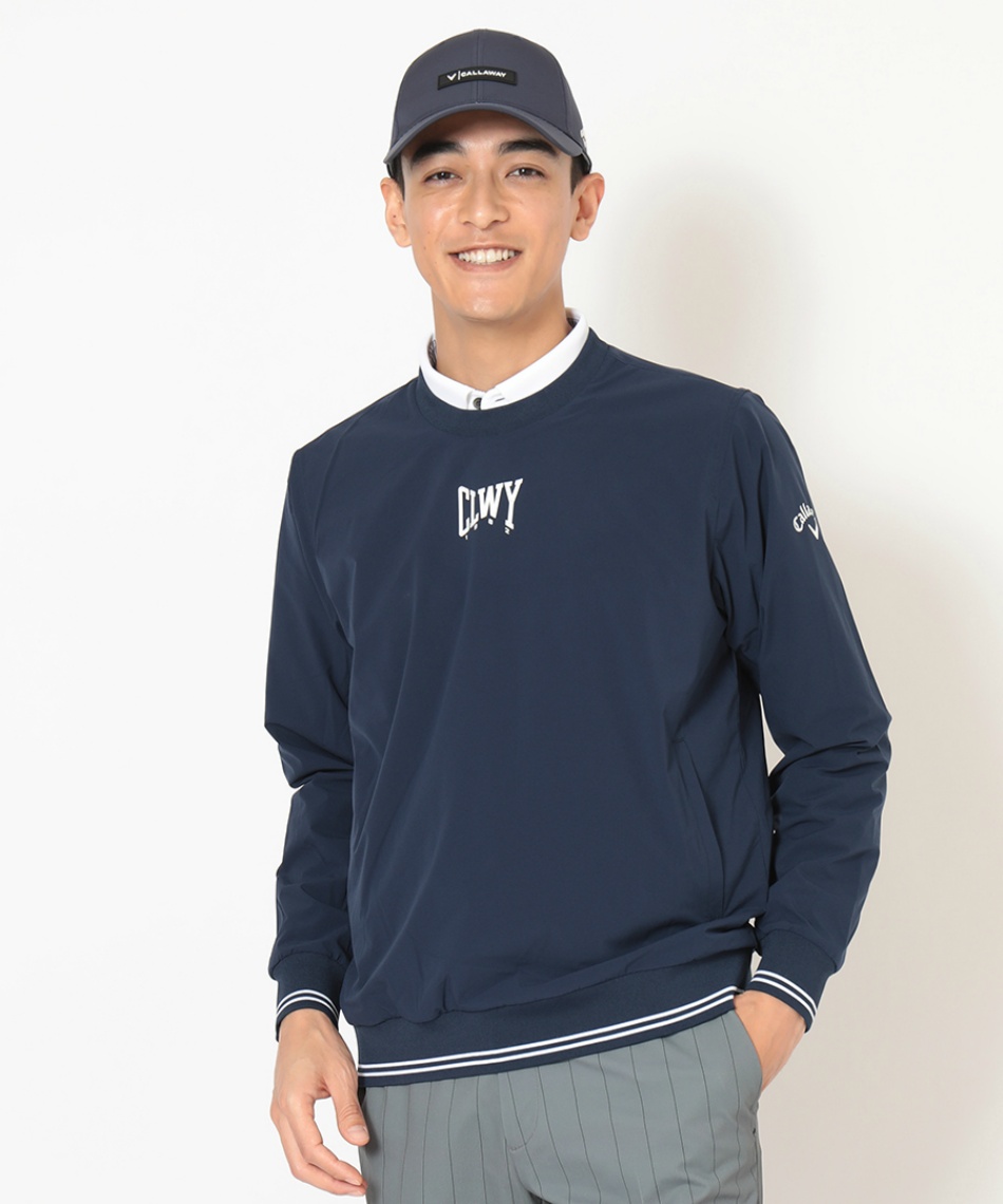 Callaway ゴルフ プルオーバー ジャケット ネイビー LL キャロウェイ(Callaway) ゴルフウェア ブルゾン 8WAYストレッチ撥水