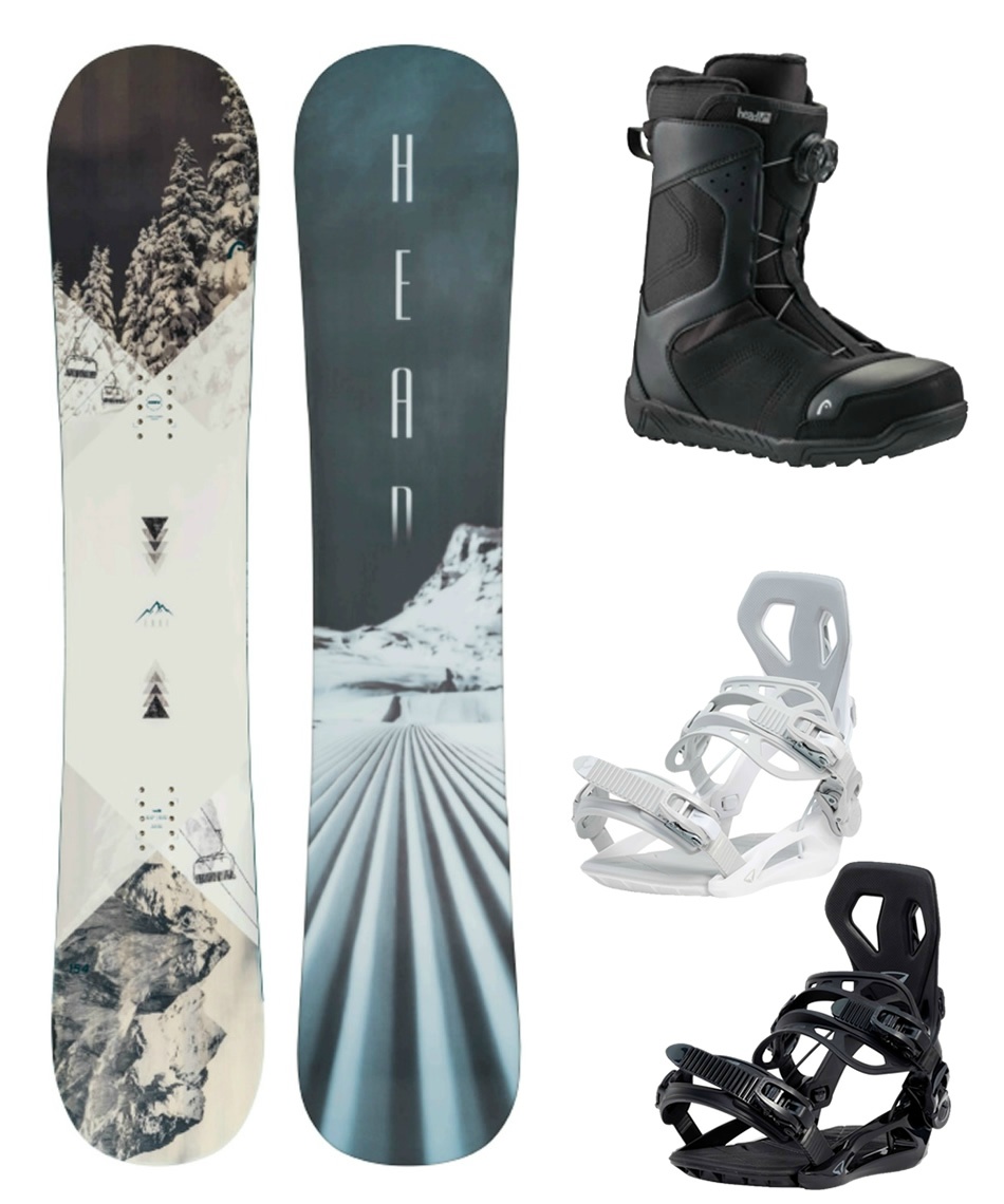 【初心者おすすめ 】 HEAD ヘッド　スノーボード　セット 142cm ヘッド(HEAD) スノーボード 3点セット TRUE 2.0 GREY+BASE++REV BOA