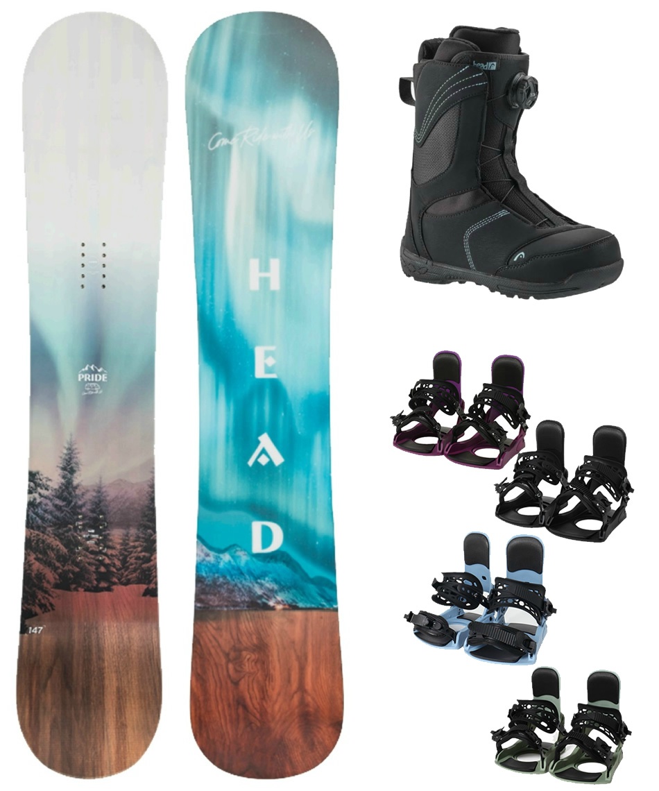 スノーボード 3点セット PRIDE 2.0 AURORA+KONNECT+EVE BOA ボード板＋