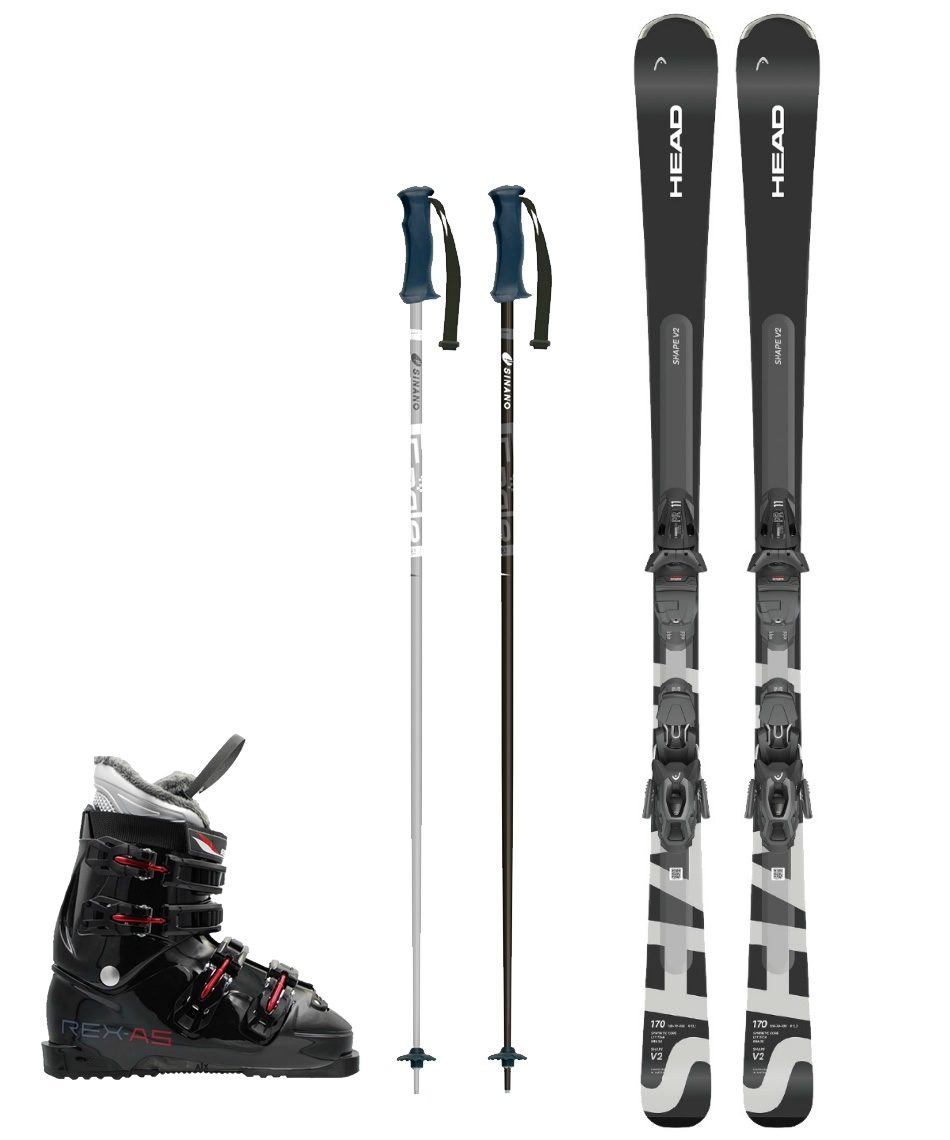 ヘッド(HEAD) スキー板 オールラウンド 4点セット Shape V2+PR11GW+REX