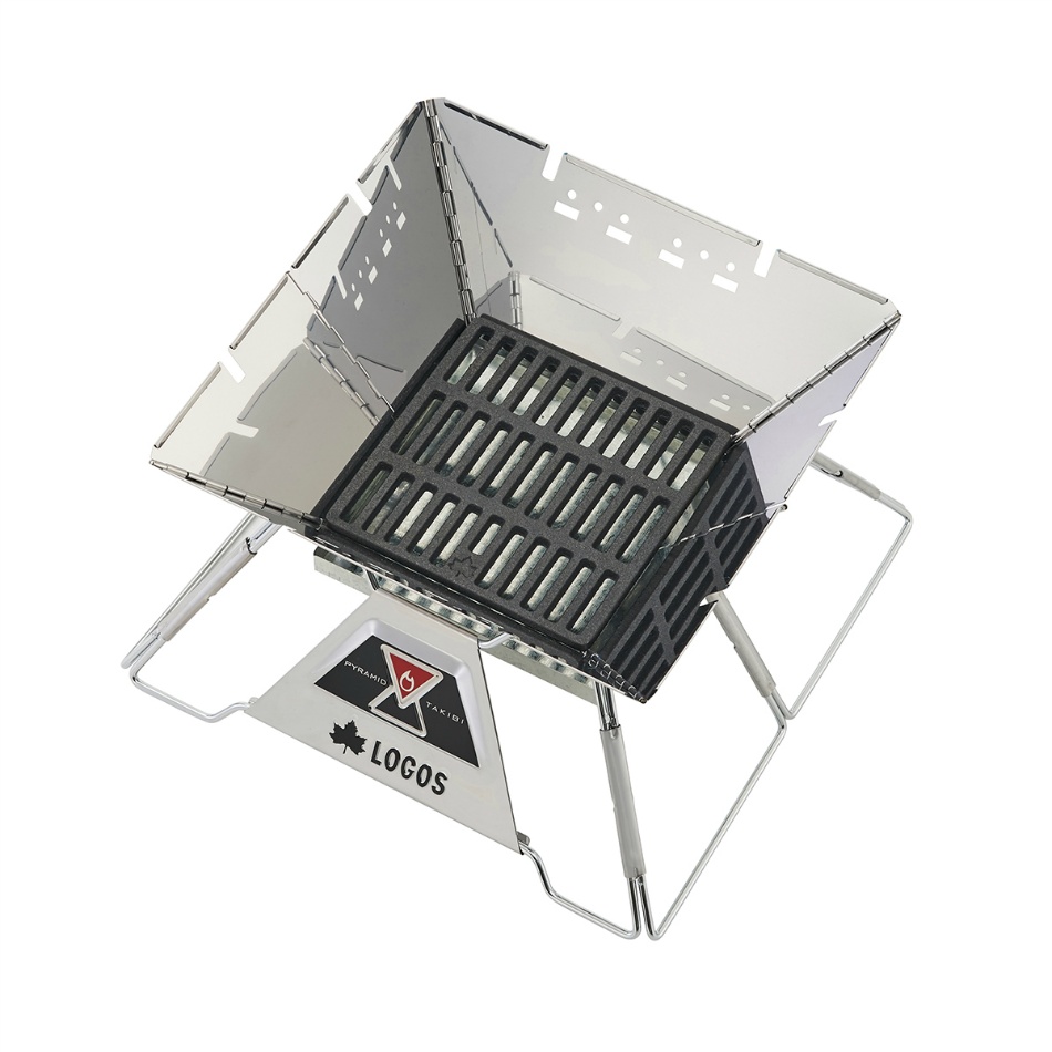【LOGOS】ピラミッドTAKIBI（M）＋アイアンロストル（M） ロゴス(LOGOS) 焚き火台アクセサリー ピラミッド・アイアンロストル M