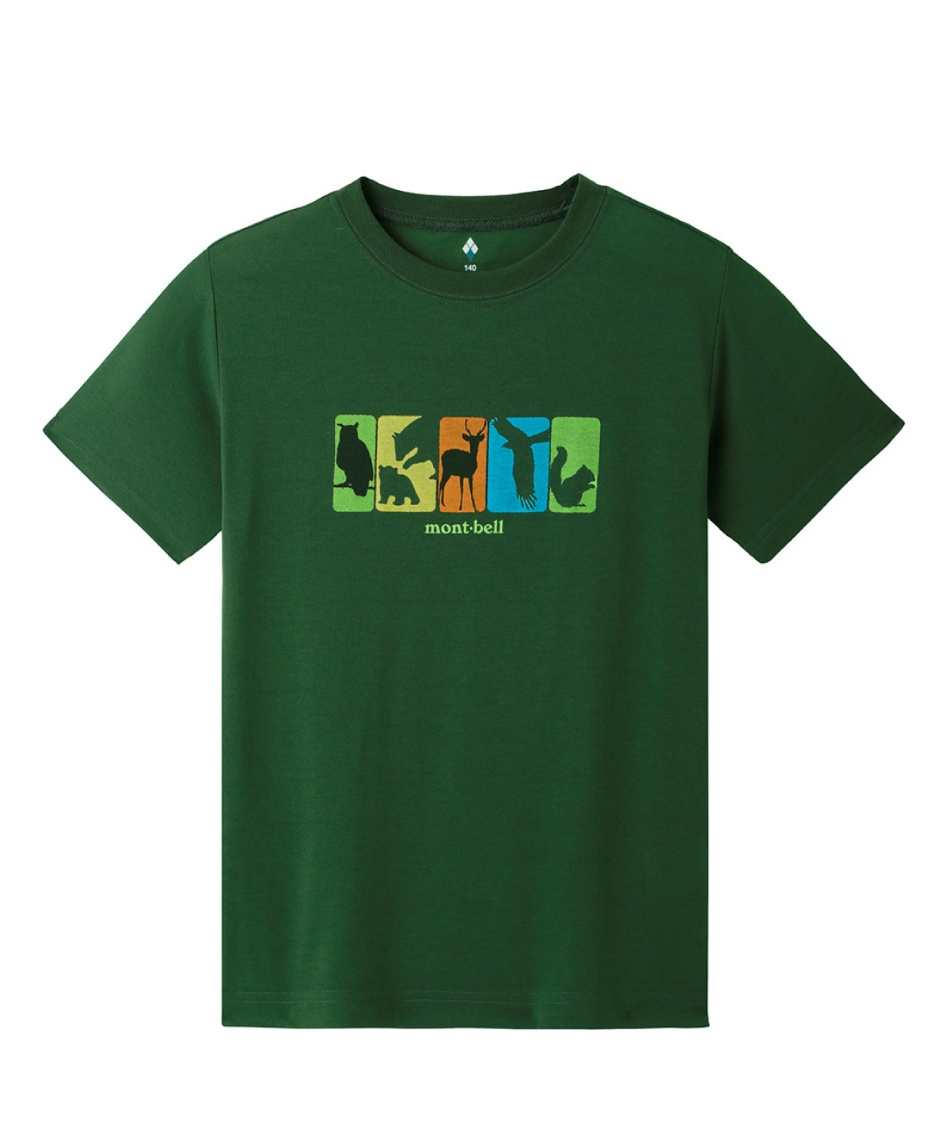mont-bell Tシャツ6枚セット 130㎝ Tシャツ 半袖 WIC.T Kid's 森のなかま 130-160 1114502 KHGN