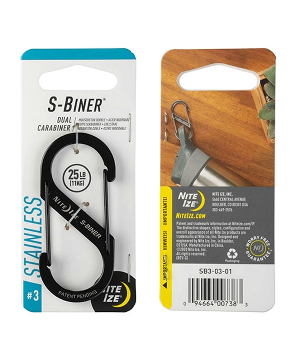 ナイトアイズ(NITEIZE) カラビナ ステンレスSバイナー ＃3 NI00738