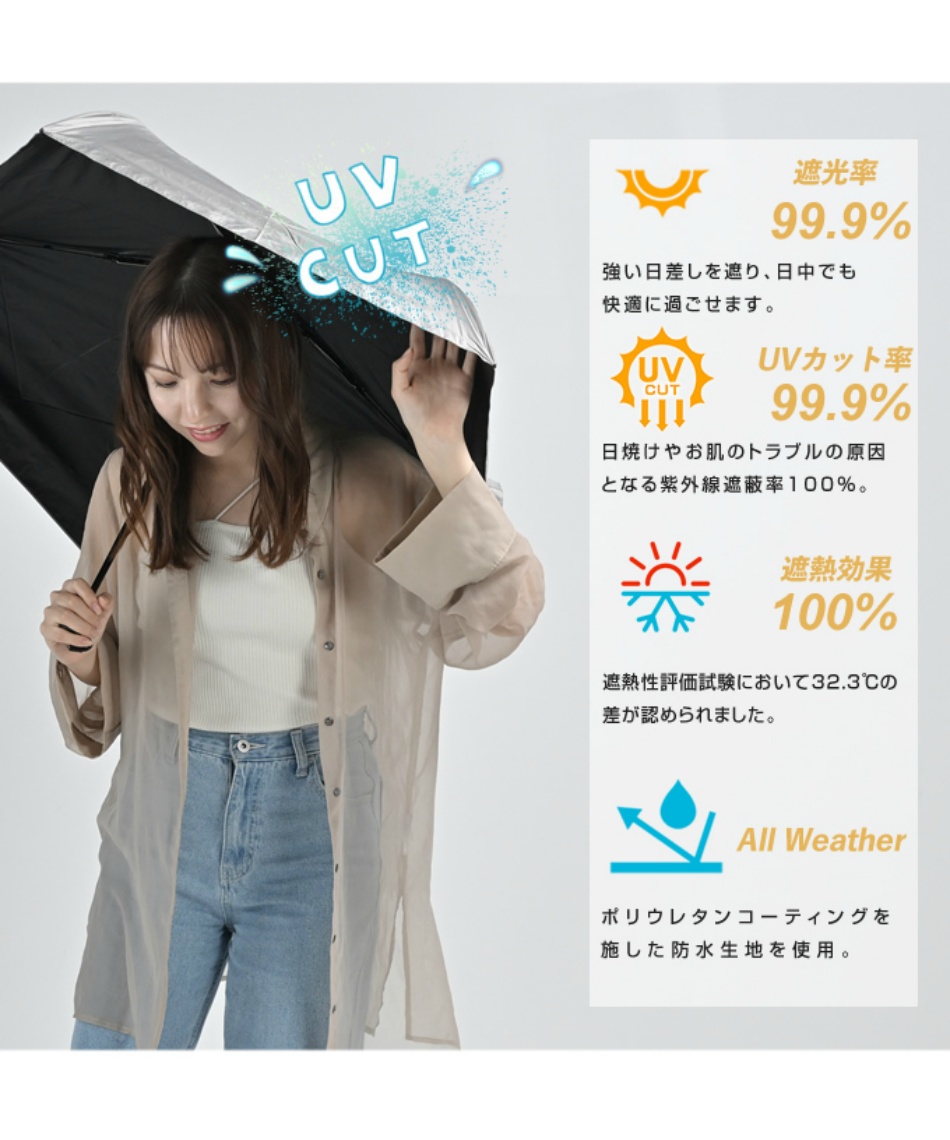 BEAMS×ウラワン 折りたたみ傘 56cm 晴雨兼用 BEAMS×ウラワン2024/2025 晴雨兼用アンブレラ : DREAMS COME