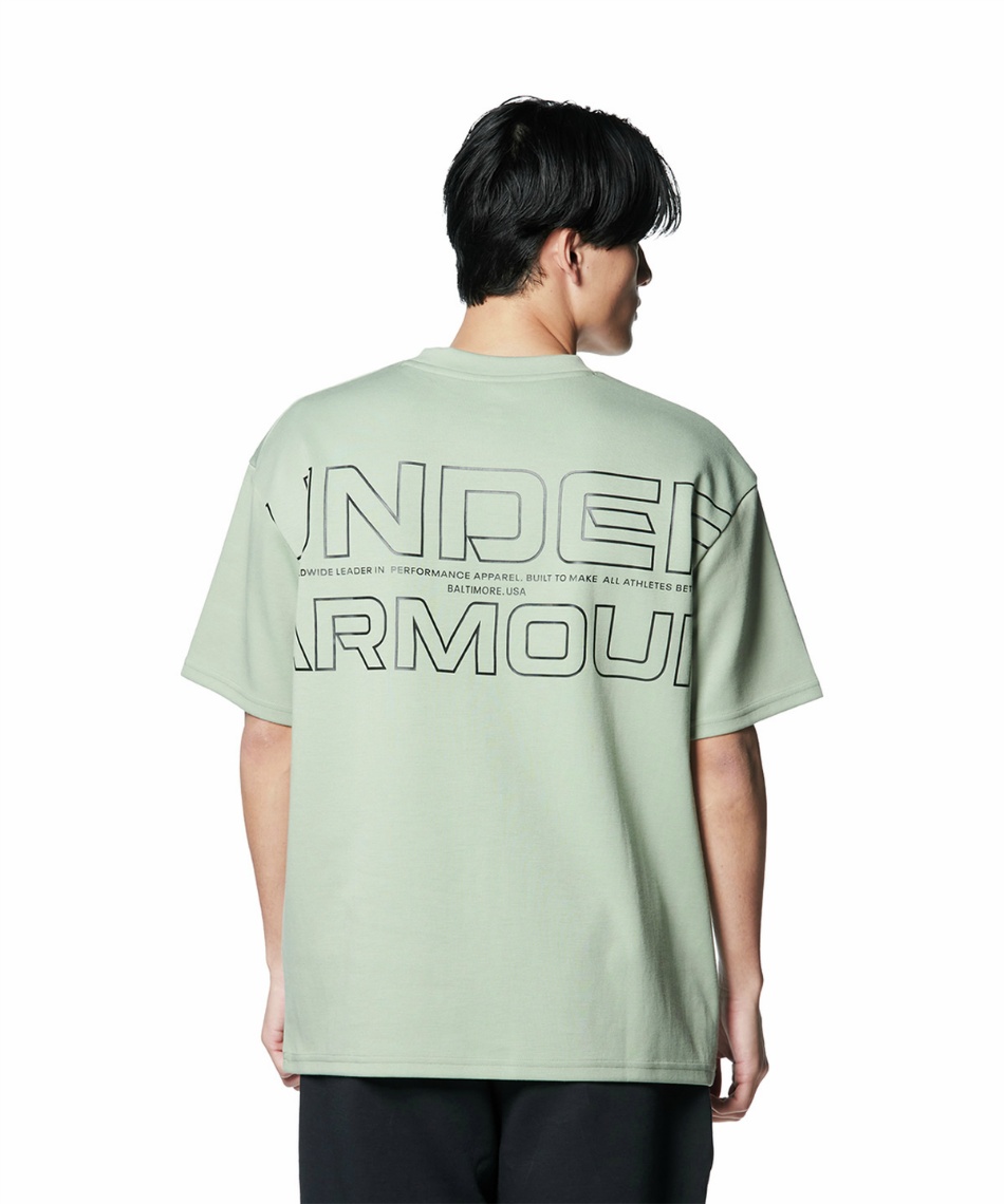 Tシャツ 半袖 UAオーバーサイズ バック グラフィック ショートスリーブTシャツ 1385494-504