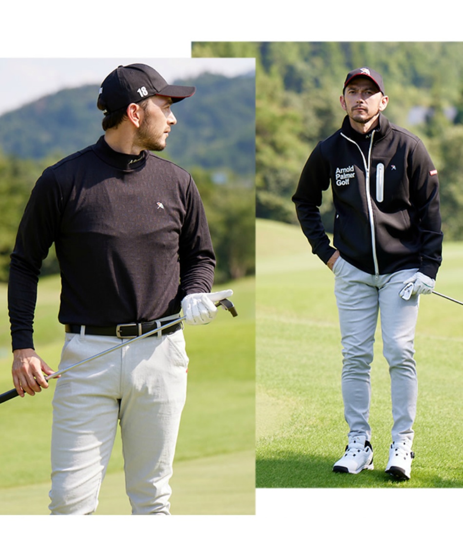 ゴルフウェア ロングパンツ ストレッチ裏パイルエンボスパンツ