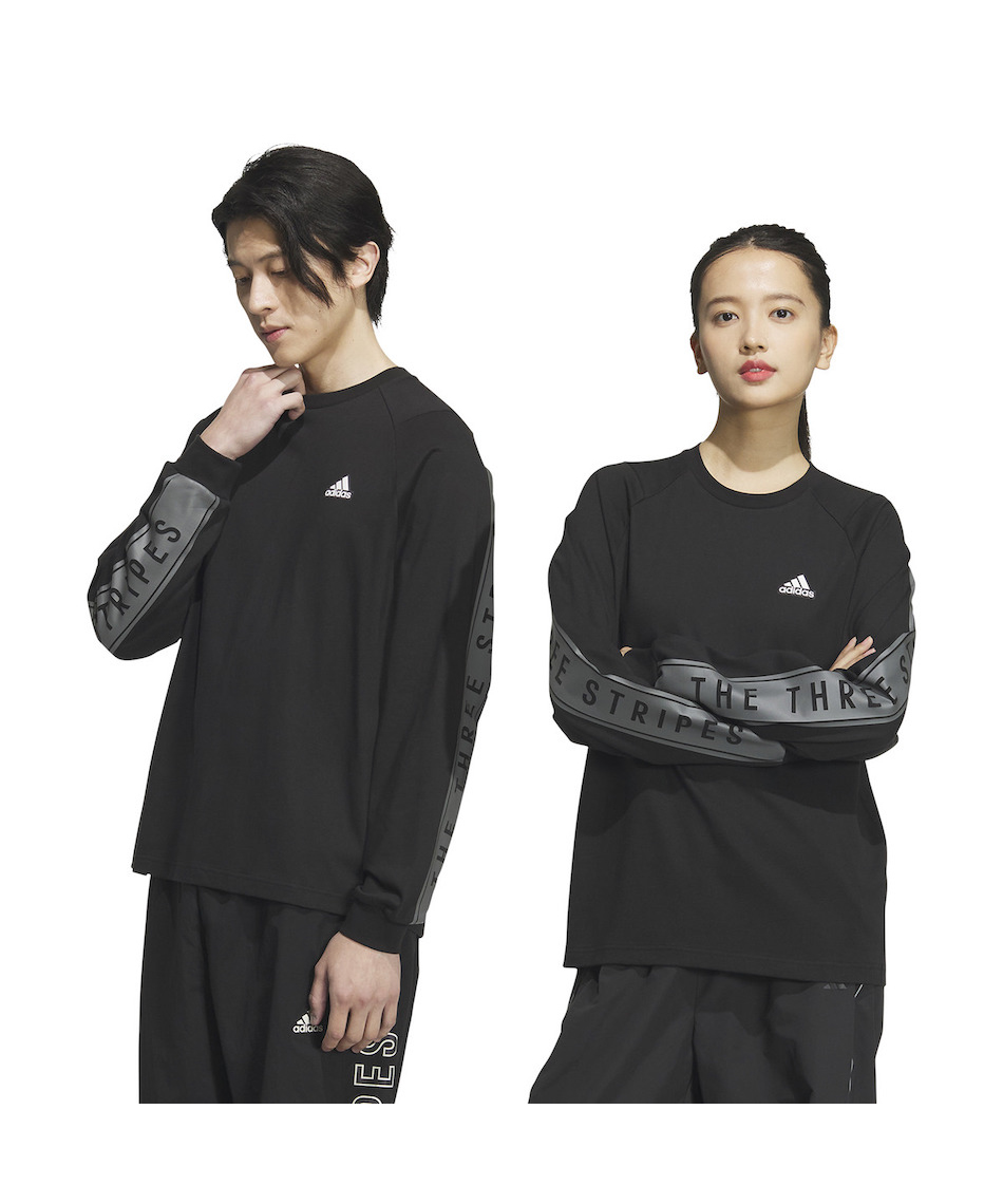 【adidas】ルーズフィット★ラウンジTシャツ★関税・送料込み Tシャツ 長袖 ワーディングパック ルーズフィット シングル