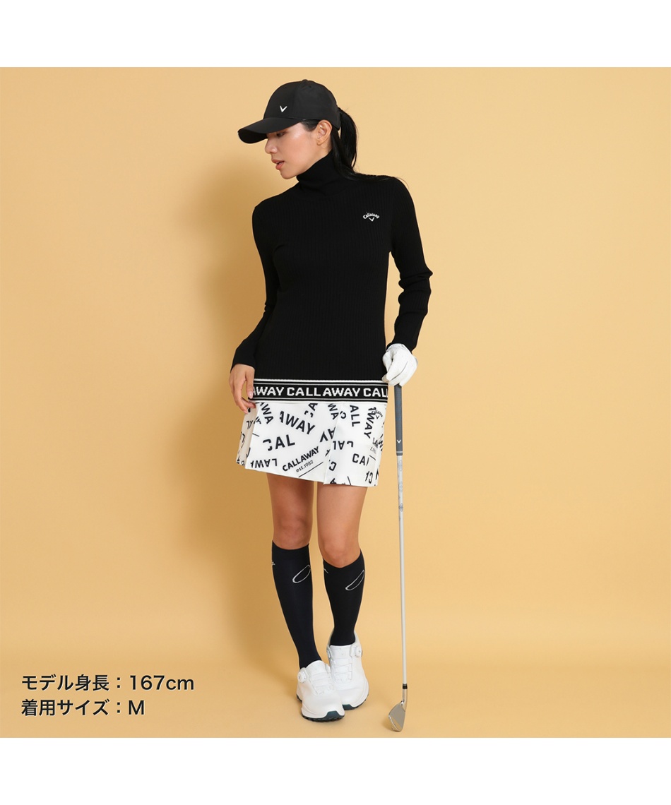 ゴルフウェア セーター 長袖ハイネックプレーンニット C24218202