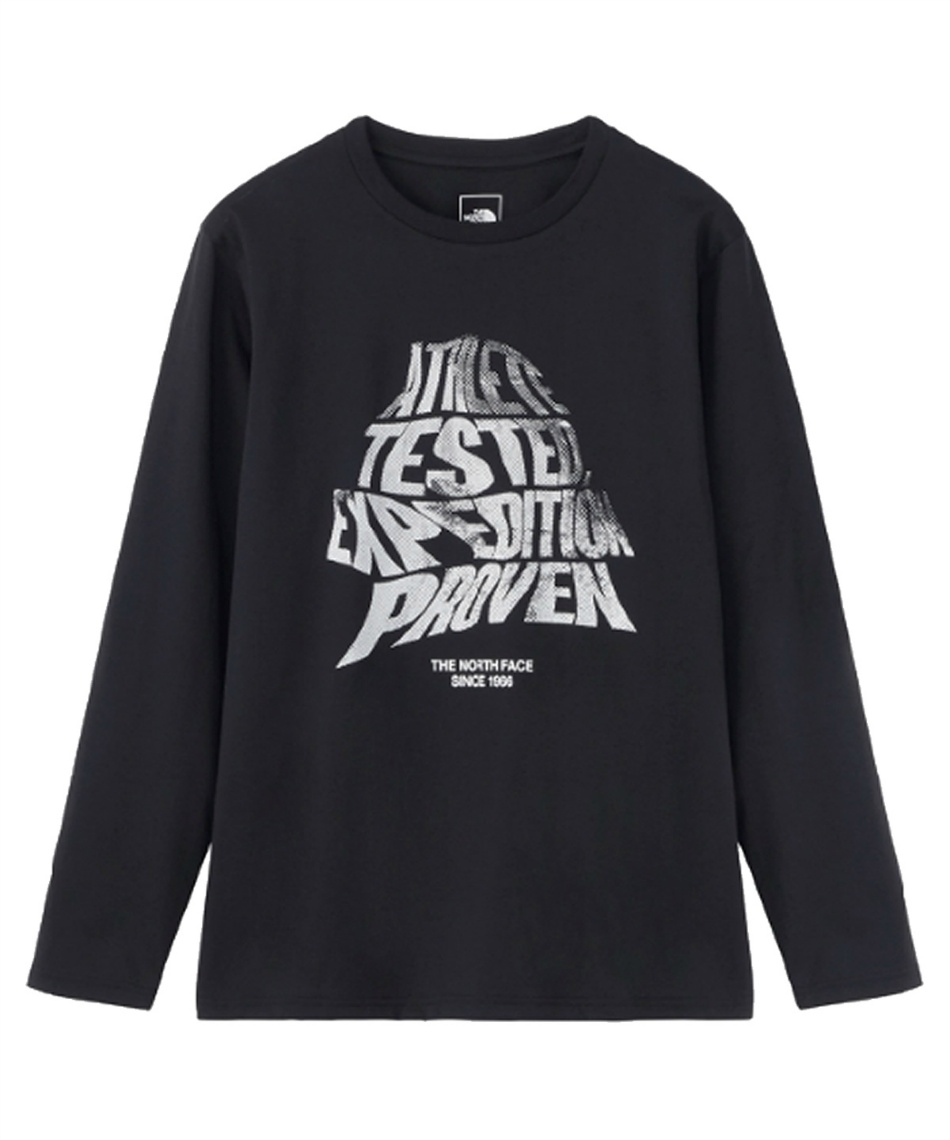 Tシャツ 長袖ロングスリーブハーフドームメッセージティーNT82487 K