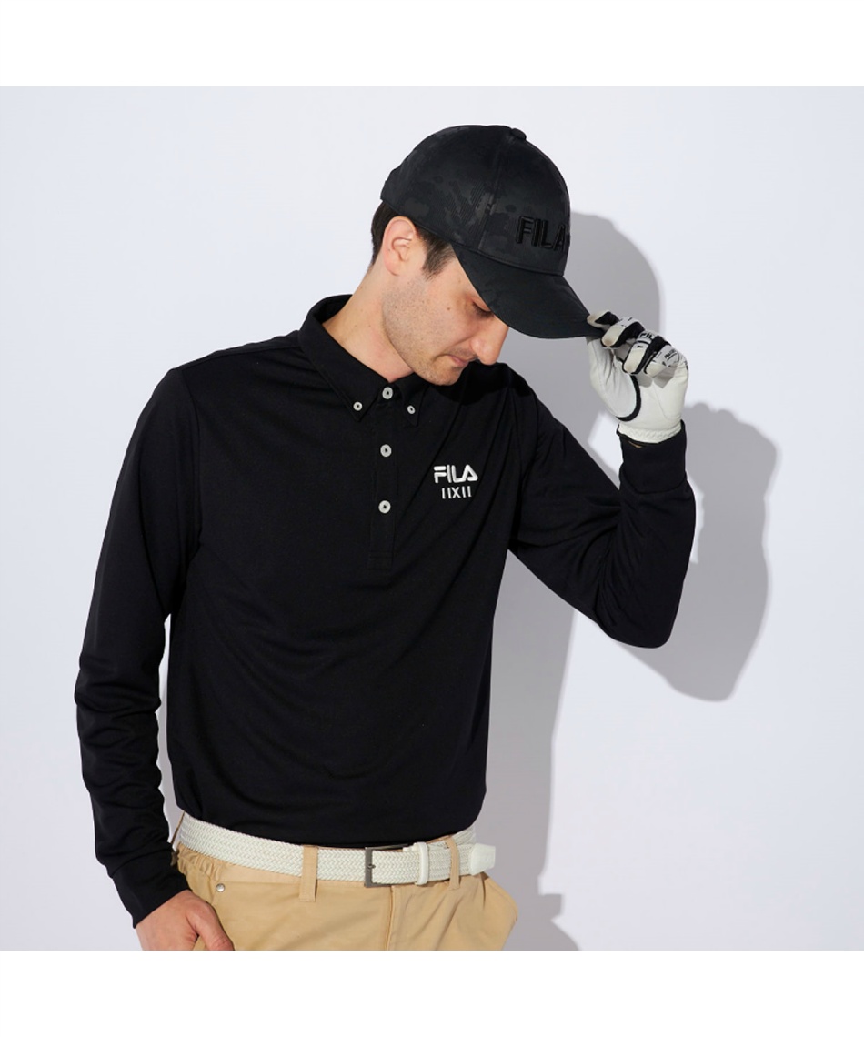 ゴルフウェア ポロシャツ 長袖 無地長袖ポロシャツ 784515Y 【ご自宅