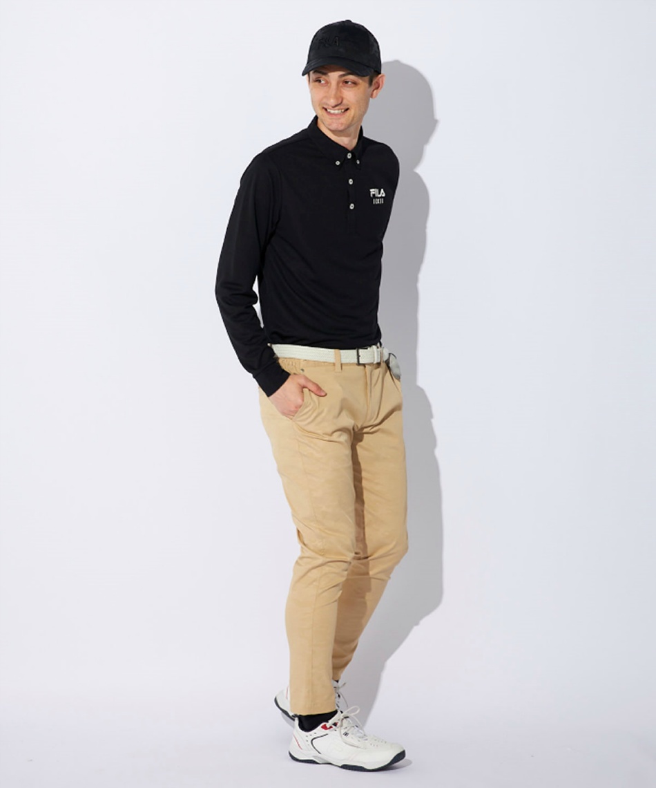 ゴルフウェア ポロシャツ 長袖 無地長袖ポロシャツ 784515Y 【ご自宅