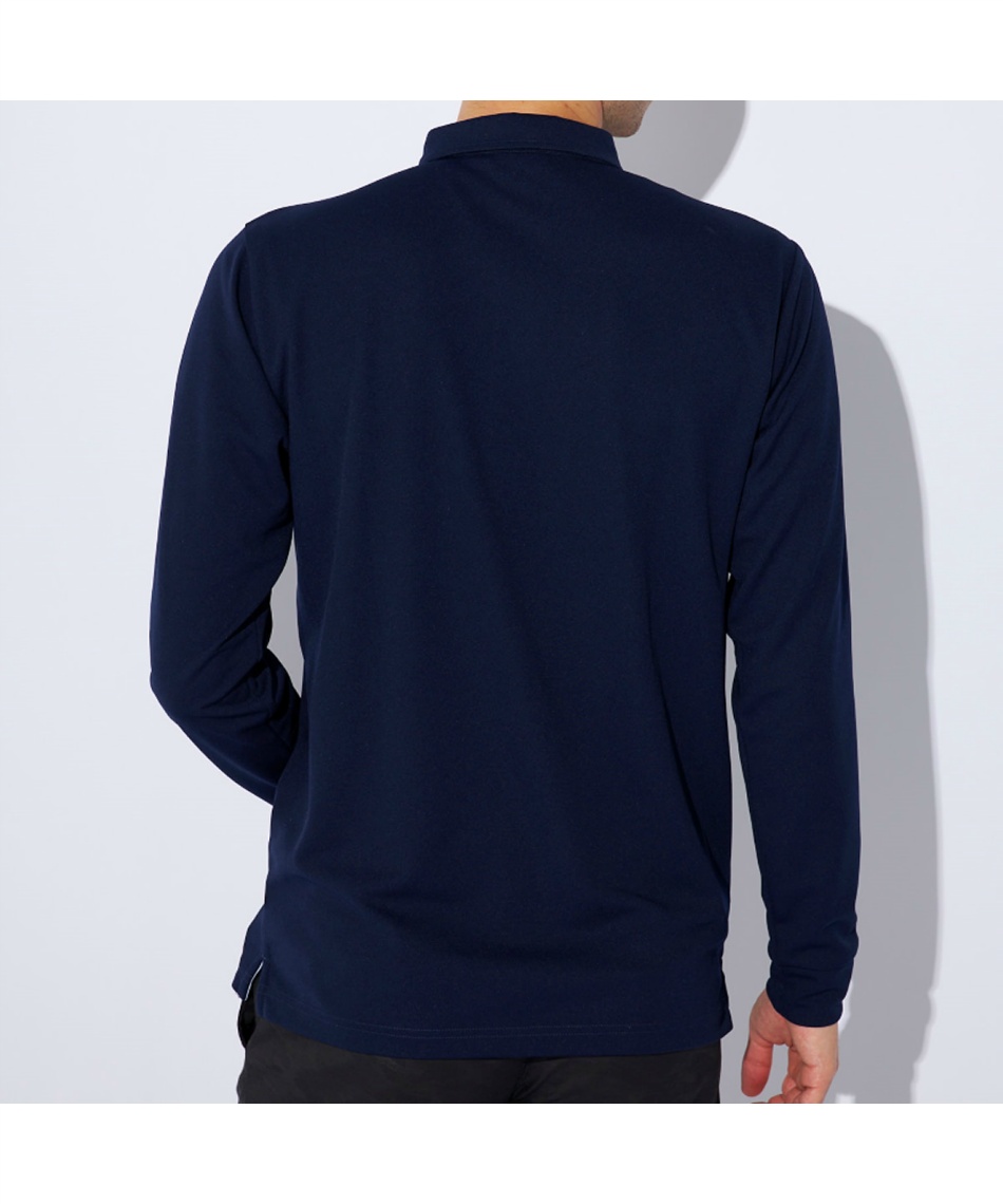 BALENCIAGA GOLF ネイビー 長袖ポロシャツ M BALENCIAGA GOLF ネイビー