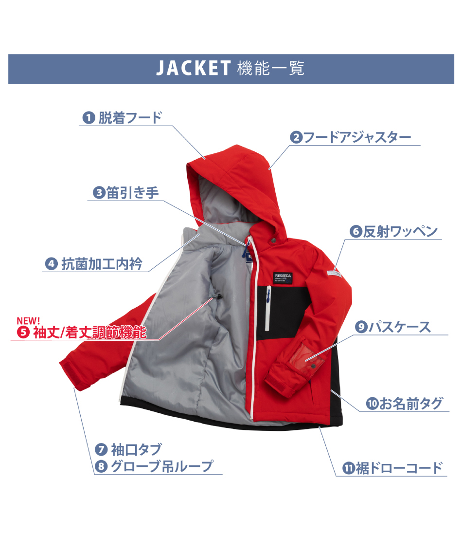 スキーウェア 上下セット ジュニアスーツ RES77003 【24-25 2025モデル