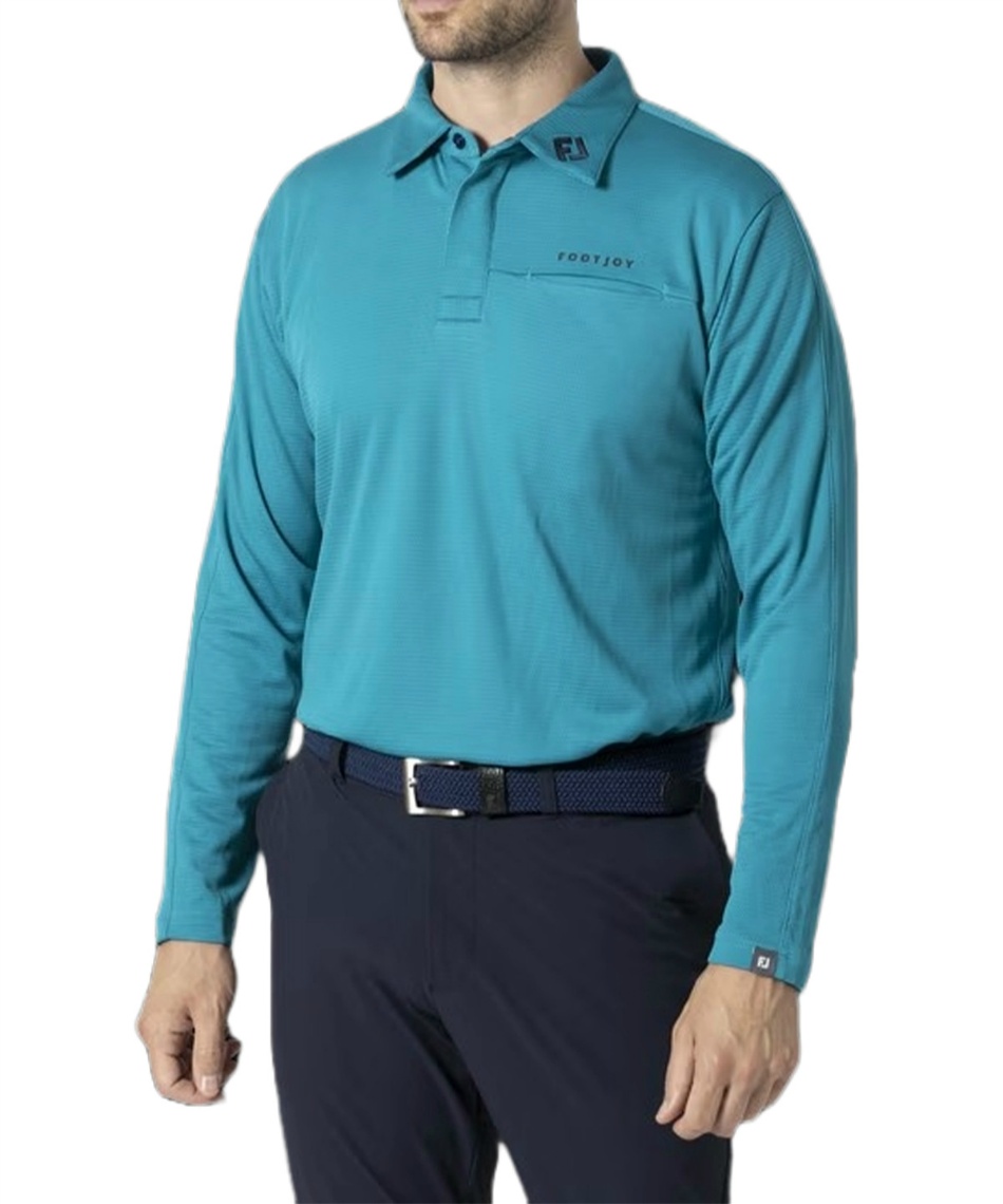 フットジョイ(FootJoy) ゴルフウェア ポロシャツ 長袖 MEN'S DRY