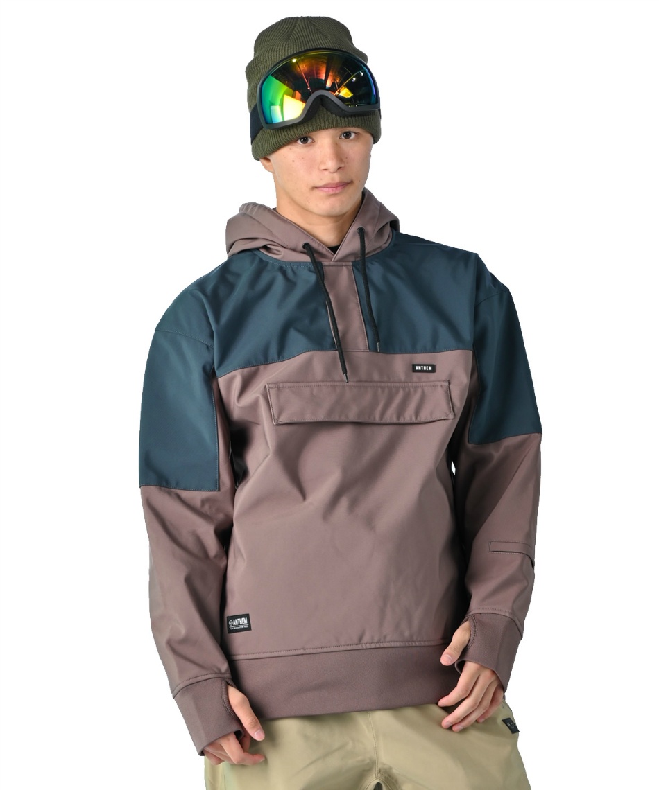 l|Cg113pt yzAZ(ANTHEM) Xm[{[hEFA WPbg SHOULDERPATCH HOODIE AN2405 y24-25 2025fz Y ROSY BROWN M