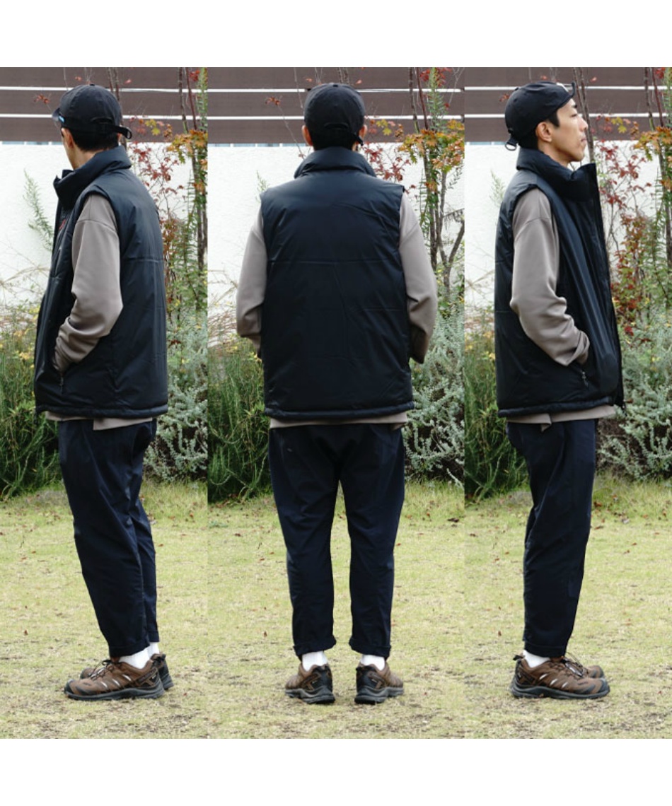 pallas palace スタンド襟ダウンベスト down vest オーロラステックス スタンドカラーダウンベスト (メンズ