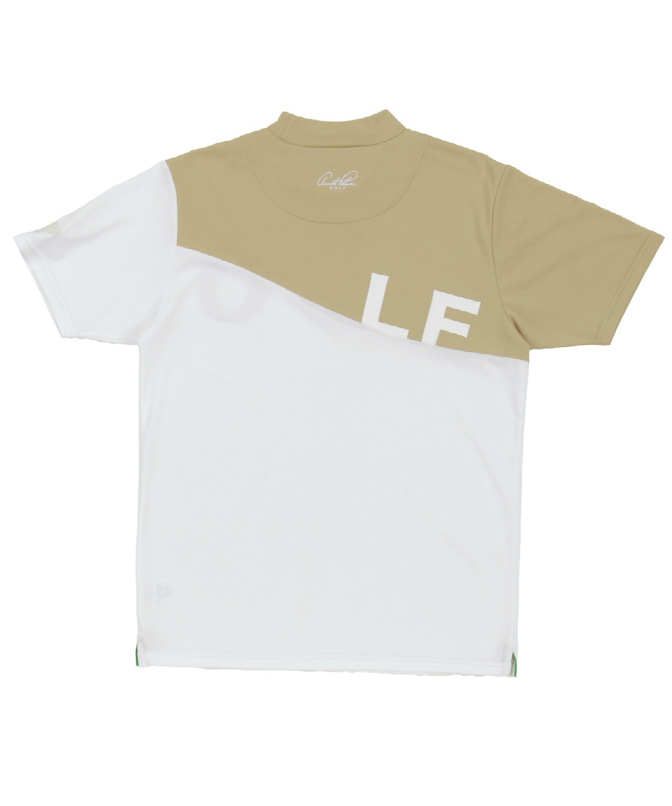 ゴルフウェア 半袖シャツ チェスト切替モックネック半袖シャツ