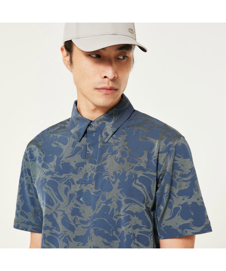 オークリー(OAKLEY) ポロシャツ 半袖 SYNC PACK 総柄機能