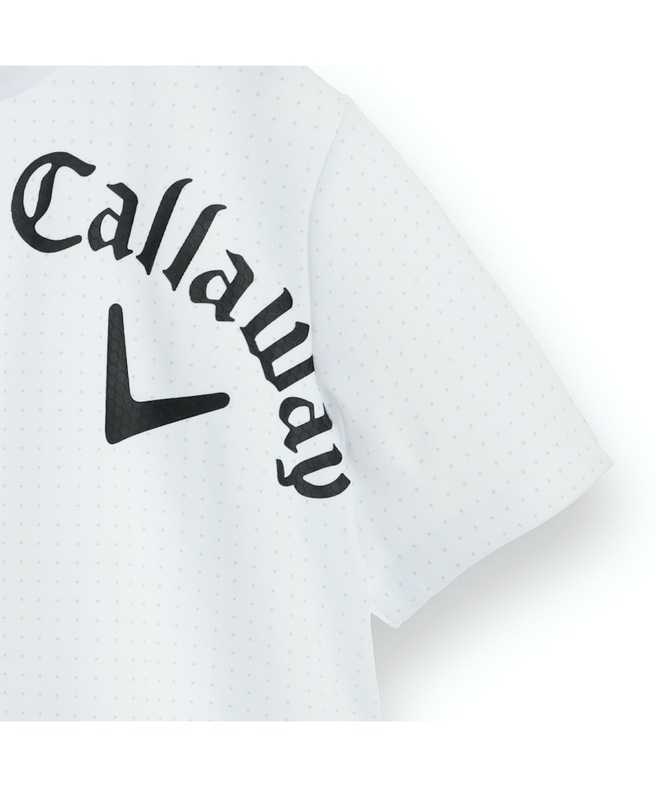 【未使用】キャロウェイゴルフ　モックネック半袖　2枚セット売り　ホワイト　ブルー 未使用】キャロウェイゴルフ モックネック半袖 2枚セット売り ホワイト