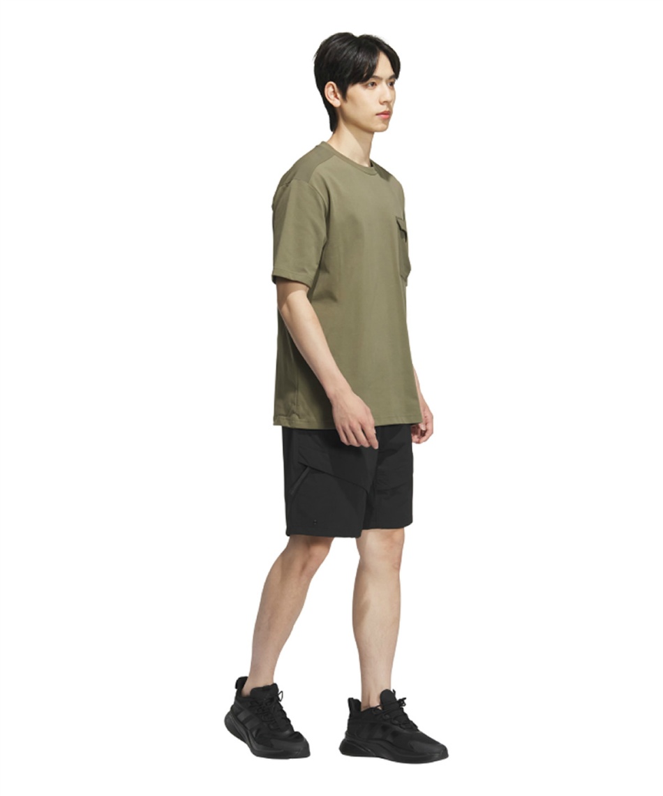 ハーフパンツ シティエスケープ ルーズフィット ストレッチ ウーブン