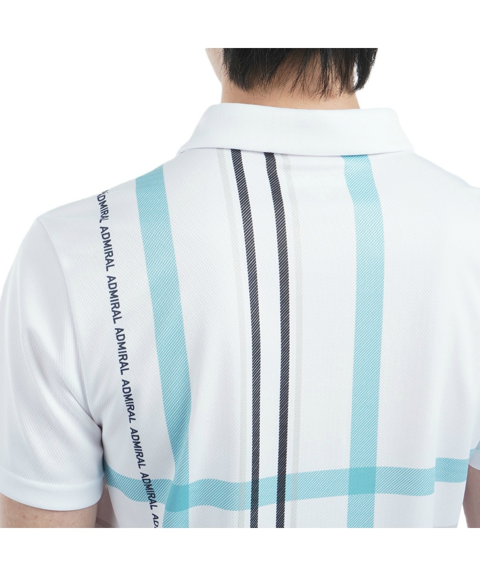 アドミラル(Admiral) ゴルフウェア ポロシャツ 半袖 チェックプリント