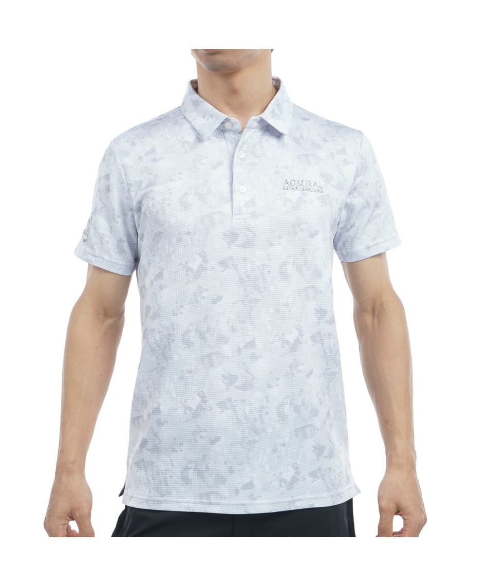 ゴルフウェア ポロシャツ 半袖 ローラー カモフラージュプリントシャツ