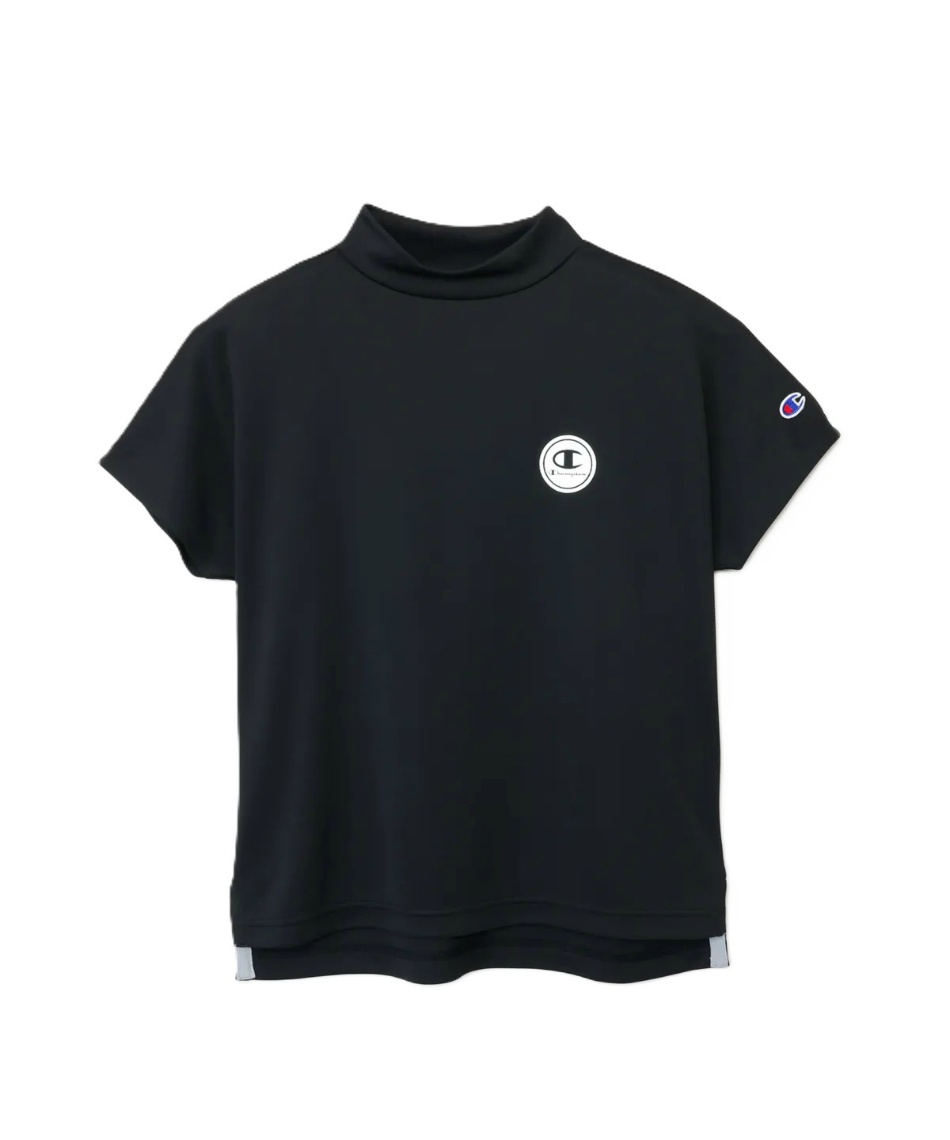 ビームスゴルフ✖️Champion モックネック半袖トレーナー　黒 ビームスゴルフ✖️Champion モックネック半袖トレーナー 黒
