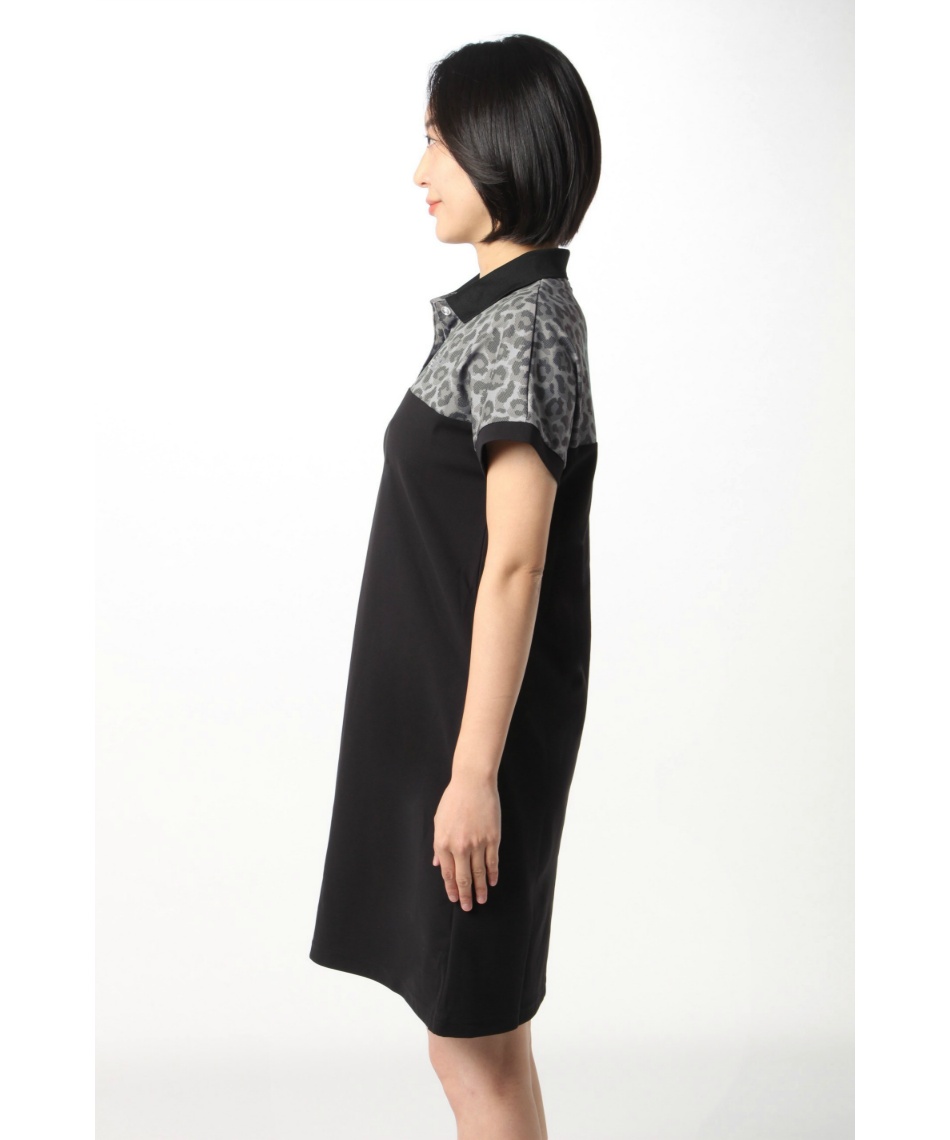 ゴルフウェア ワンピースレオパード半袖ワンピース012-5124503