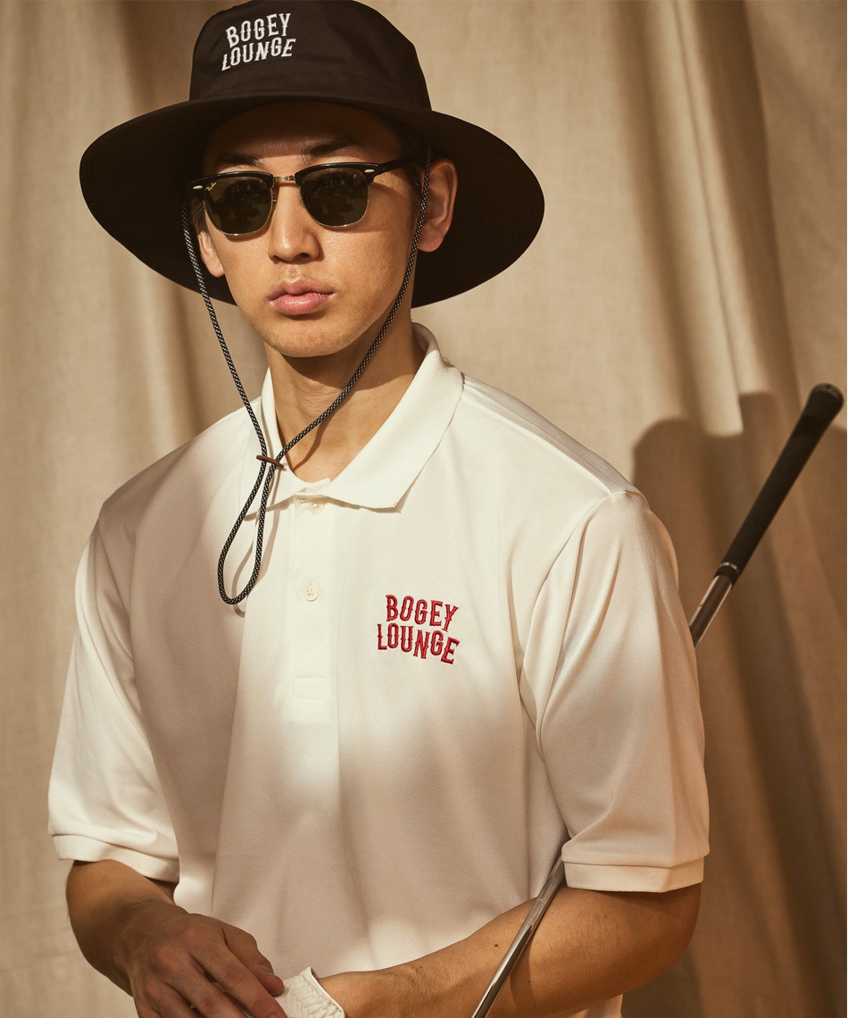 Ｂogey Boyz ＬＧsize 試着のみ　ボギーボーイズ　ポロシャツ ボギーラウンジ(BOGEY LOUNGE) ゴルフウェア ポロシャツ 半袖 カノコ