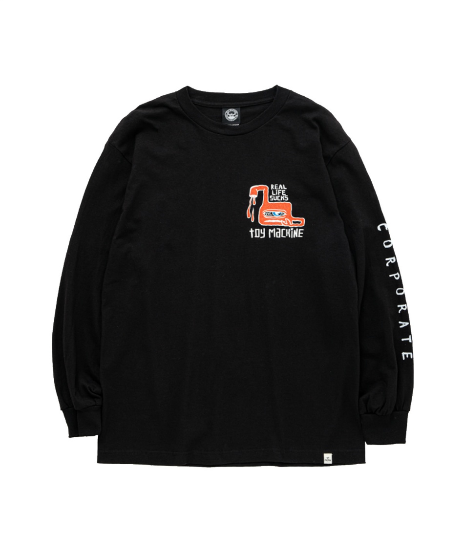 獲得ポイント60pt トイマシーン(TOY MACHINE) Tシャツ 長袖 NEVER ENDING LS T TMPFLT2 メンズ BLACK M
